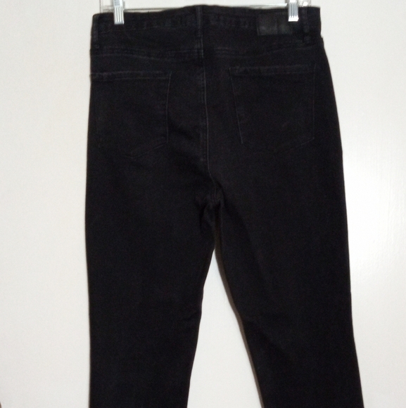 Leith high rise black jeans with front hem splits women's size 30 - Picture 7 of 9